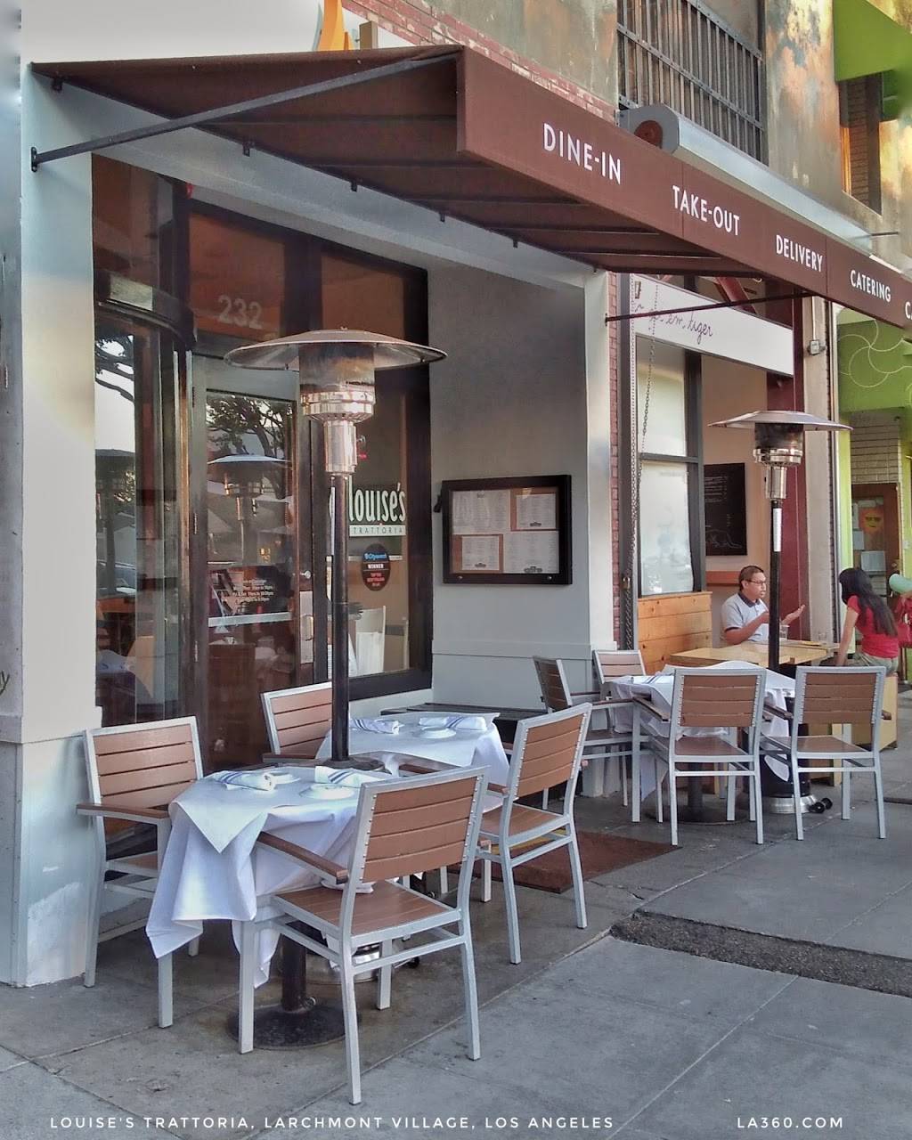 Louises Trattoria | restaurant | 232 N Larchmont Blvd, Los Angeles, CA 90004, USA | 3239629510 OR +1 323-962-9510
