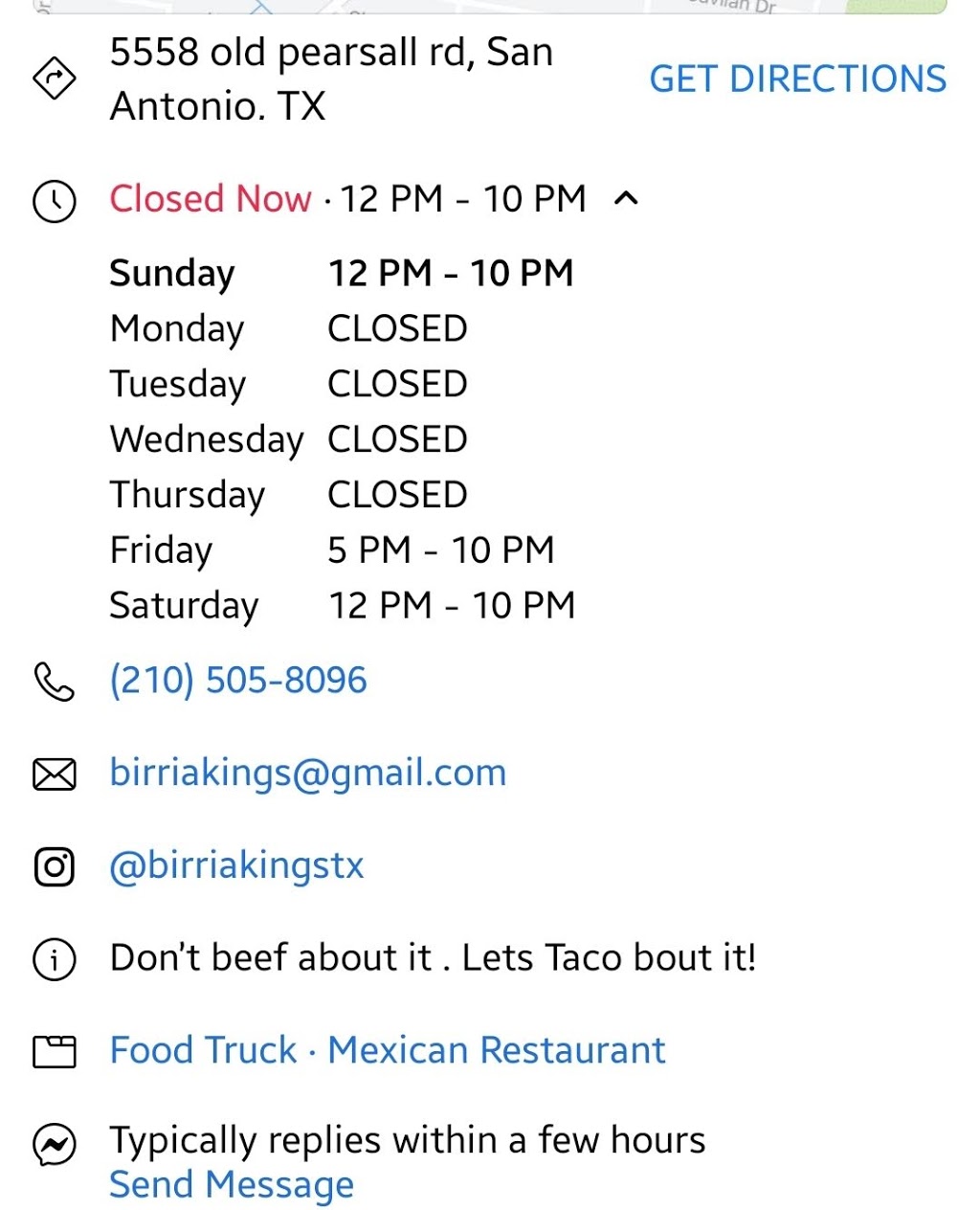 Birria Kings-TX | restaurant | 5558 Old Pearsall Rd, San Antonio, TX 78242, USA | 2105058096 OR +1 210-505-8096