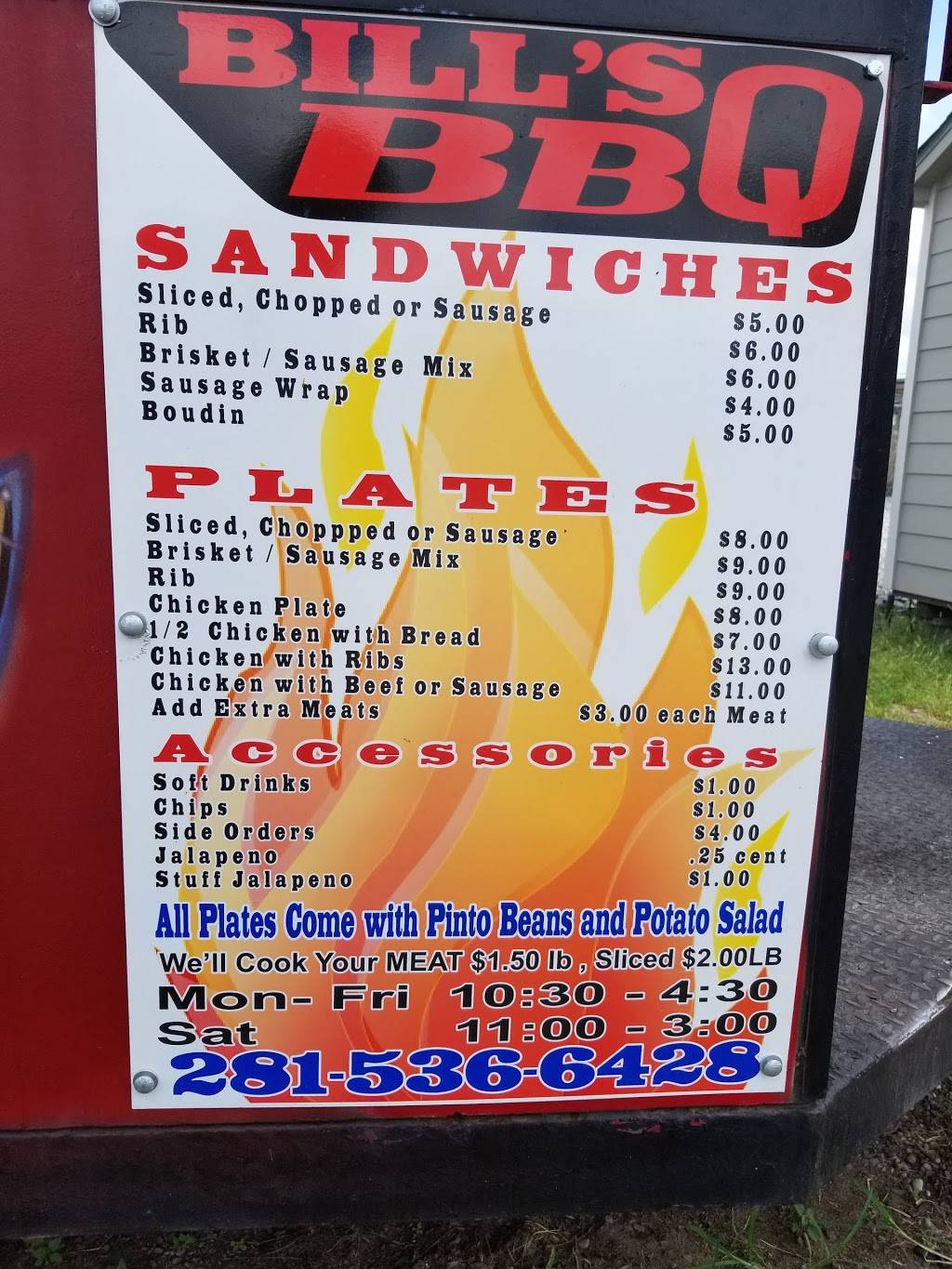Blazin Bills BBQ & Firewood | restaurant | 5710 Brittmoore Rd, Houston, TX 77041, USA | 2815366428 OR +1 281-536-6428
