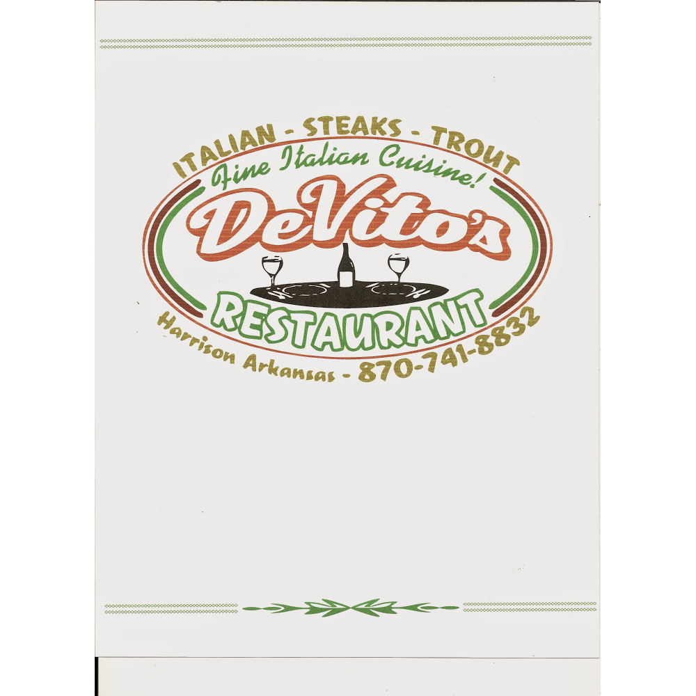 DeVitos Restaurant | restaurant | 350 Devitos Loop N, Harrison, AR 72601, USA | 8707418832 OR +1 870-741-8832