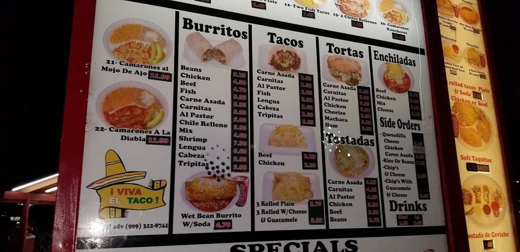 Viva El Taco - Mexican Food | restaurant | 30 N Lamb Blvd, Las Vegas, NV 89110, USA | 7024377405 OR +1 702-437-7405