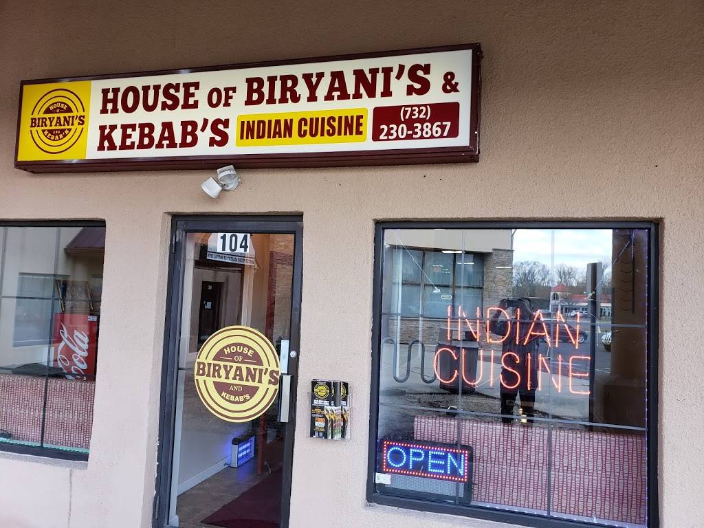 House of Biryanis and Kebabs | restaurant | 485 Georges Rd suite 104, Dayton, NJ 08810, USA | 7322303867 OR +1 732-230-3867