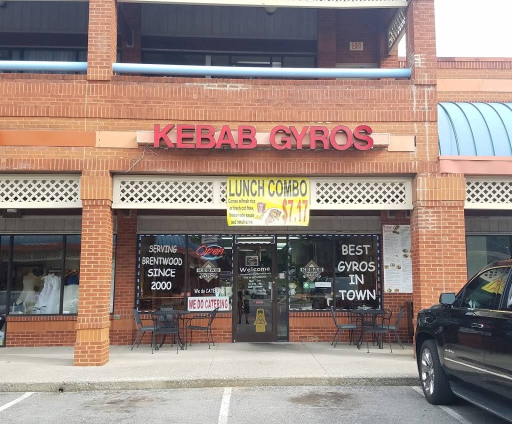 Kebab Gyros | restaurant | 5010 Thoroughbred Ln, Brentwood, TN 37027, USA | 6153720201 OR +1 615-372-0201