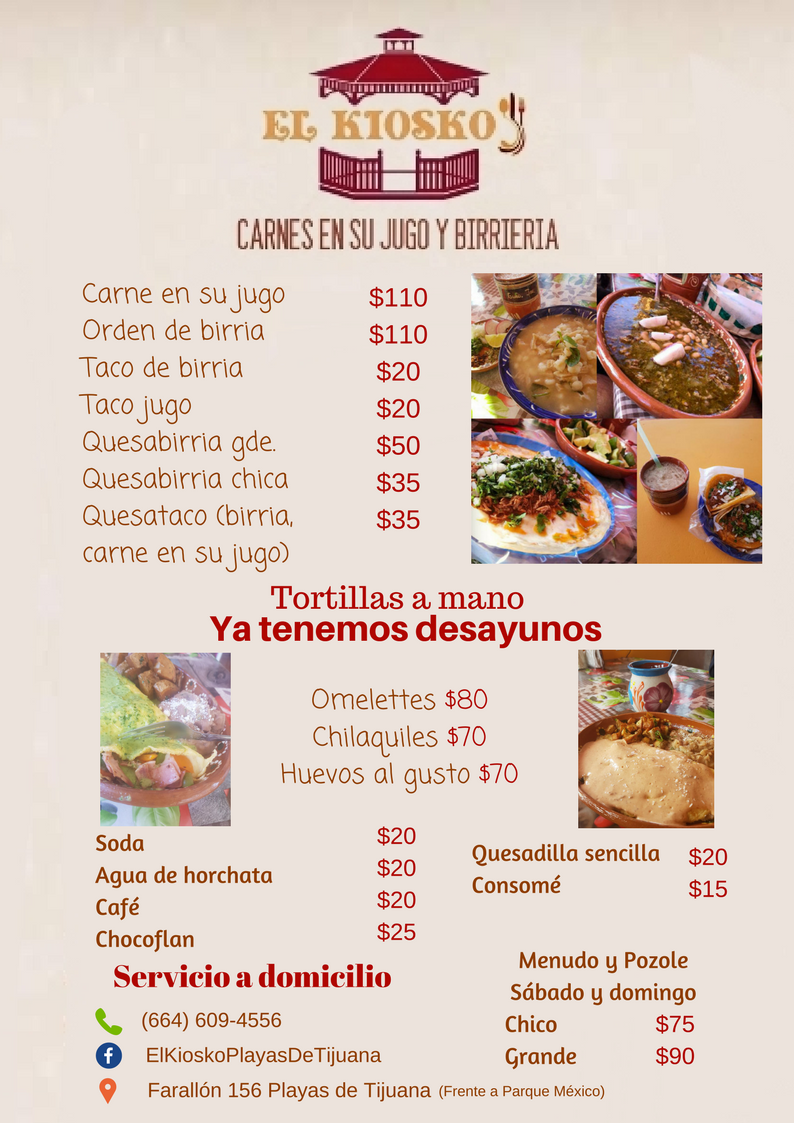 El kiosko Playas De Tijuana | restaurant | Av. del Farallón 156, Playas, Las Flores 1ra Secc, 22504 Tijuana, B.C., Mexico | 016646094556 OR +52 664 609 4556