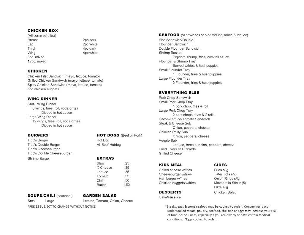 Tipps Takeout | restaurant | 1799 N Greene St, Greenville, NC 27834, USA | 2529995000 OR +1 252-999-5000