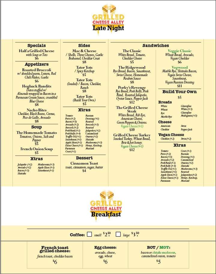 Grilled Cheese Alley | restaurant | 538 Hart St, Brooklyn, NY 11221, USA | 3475334729 OR +1 347-533-4729