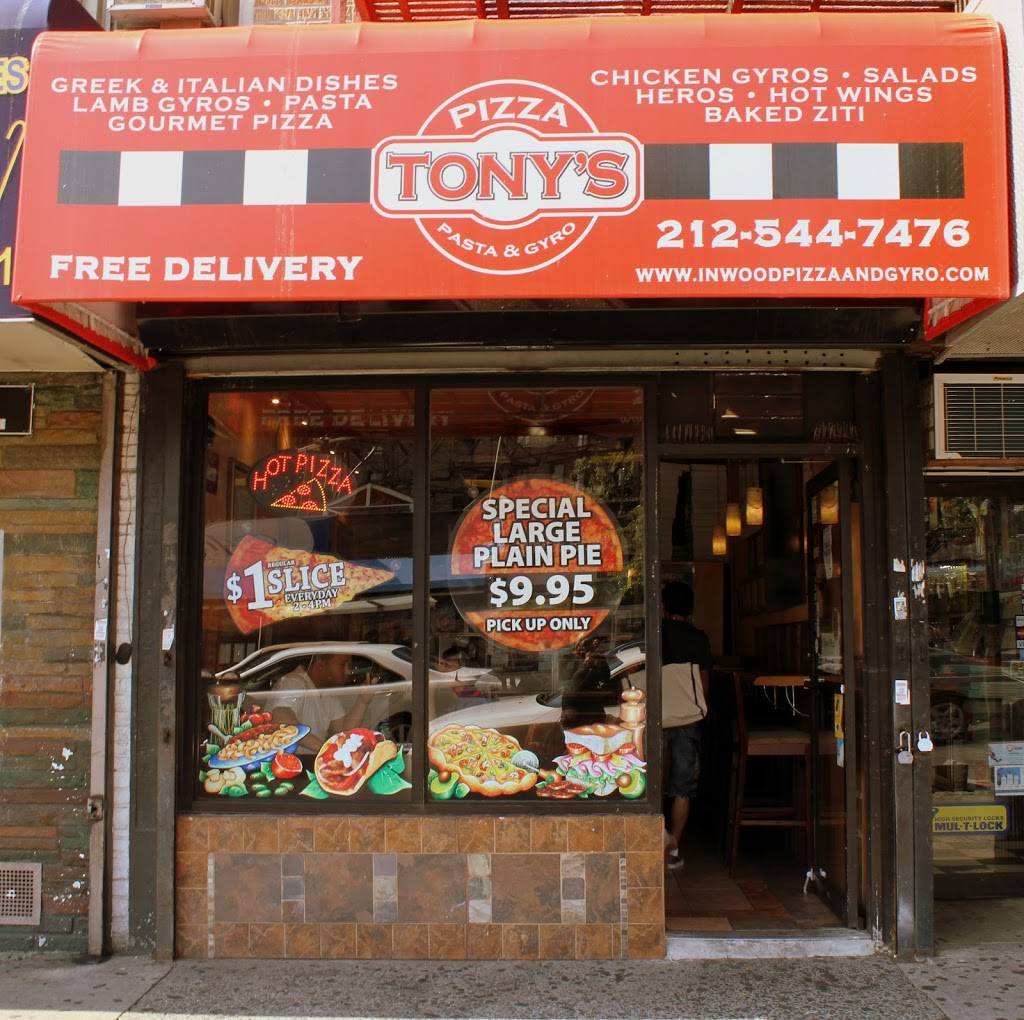 Tonys Pizza Pasta & Gyro | meal delivery | 4771 Broadway, New York, NY 10034, USA | 2125447476 OR +1 212-544-7476