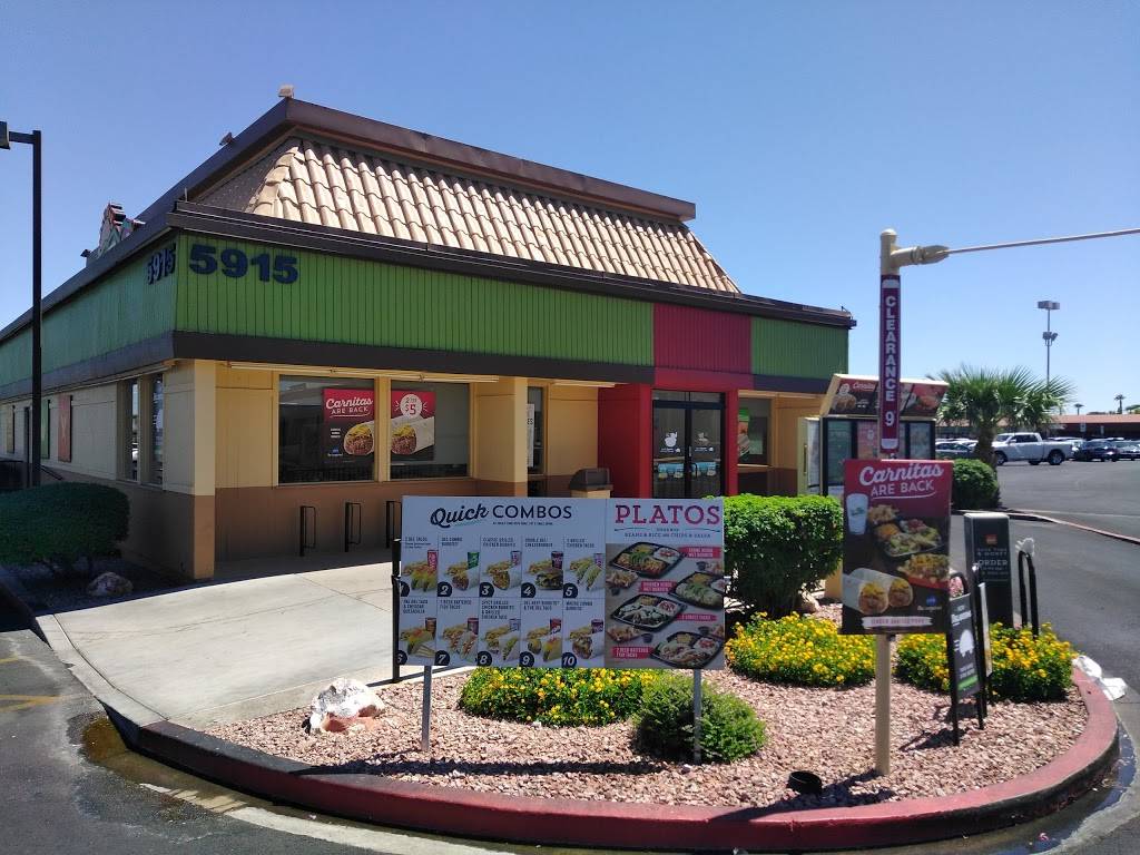 Del Taco | meal takeaway | 5915 W Sahara Ave, Las Vegas, NV 89102, USA | 7023648573 OR +1 702-364-8573