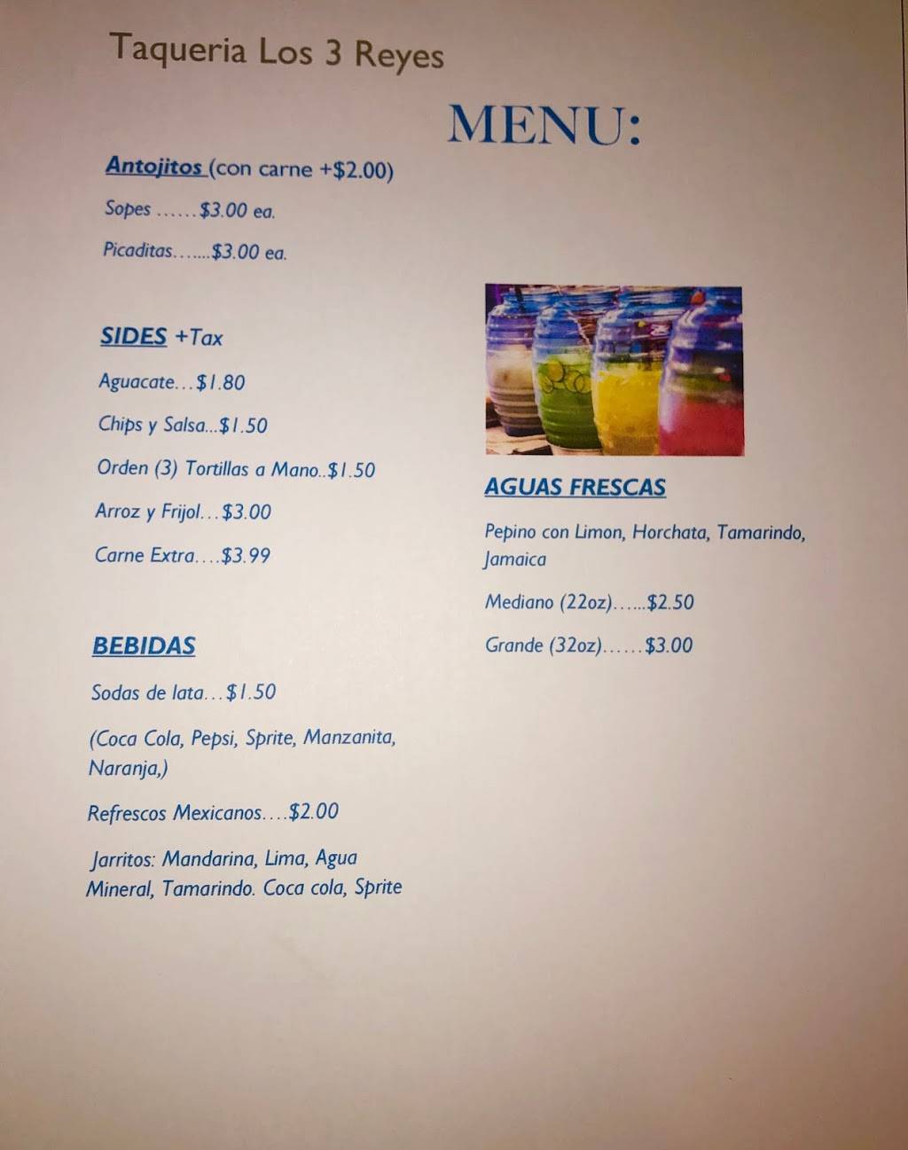 TAQUERÍA LOS 3 REYES | restaurant | 2610 W, Westminster Ave Suite B, Santa Ana, CA 92706, USA | 7143082699 OR +1 714-308-2699