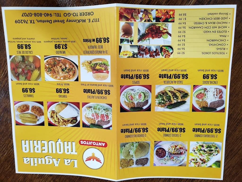 La Aguila TAQUERIA | restaurant | 1117 E McKinney St, Denton, TX 76209, USA | 9408080707 OR +1 940-808-0707