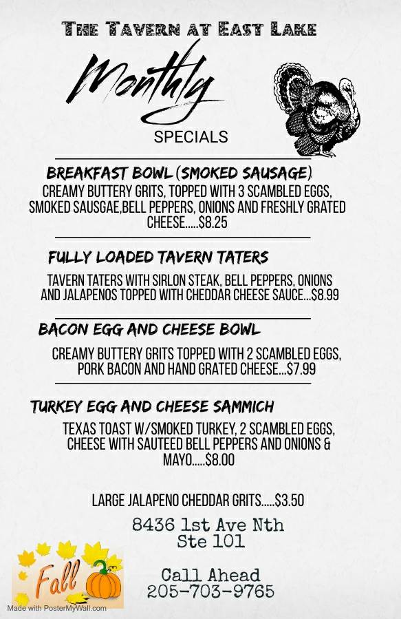 The Tavern at East Lake | restaurant | 8436 1st Ave N Ste 101, Birmingham, AL 35206, USA | 2057039765 OR +1 205-703-9765