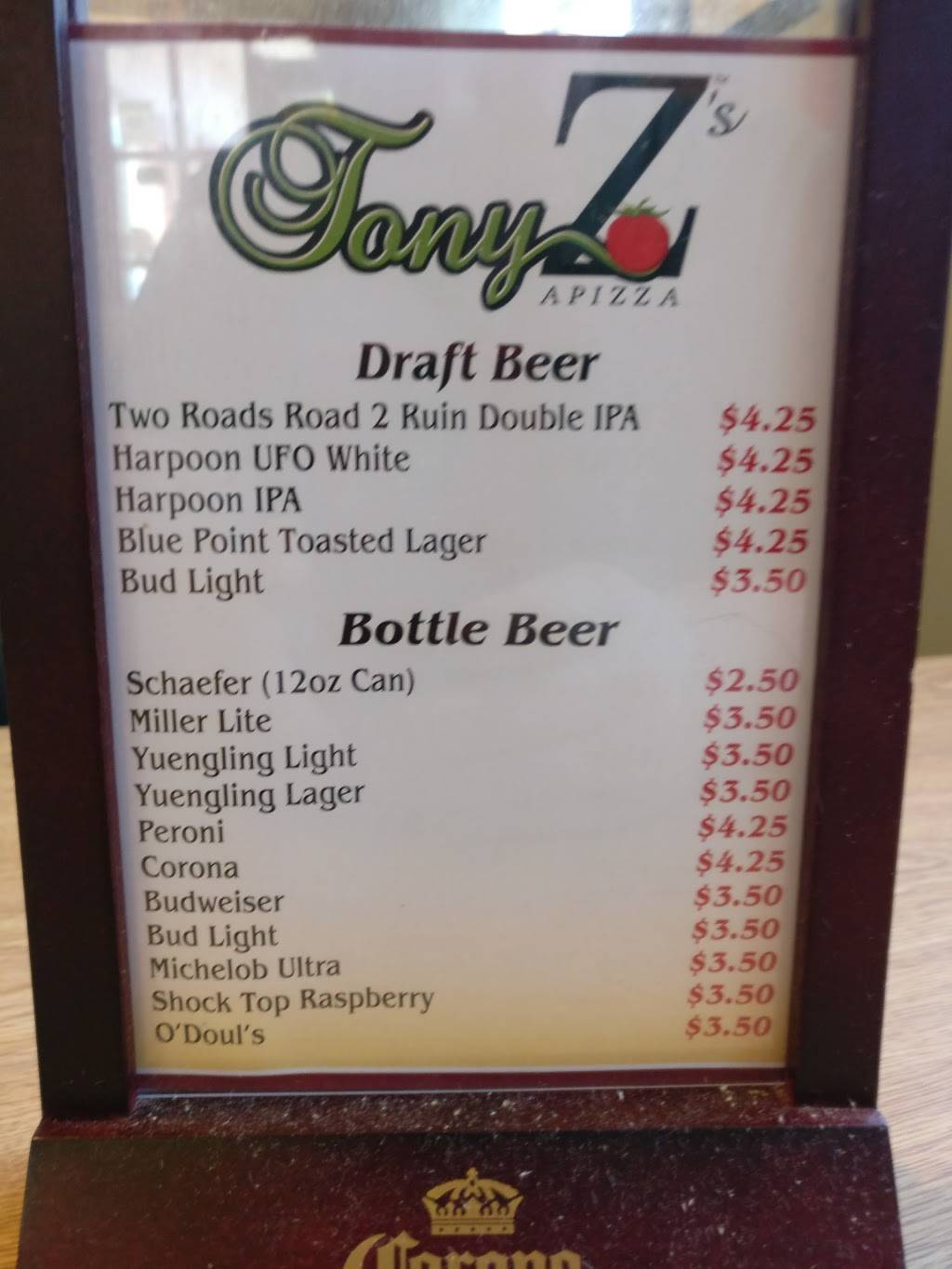 Tony Zs Pizza | restaurant | 1874 Middletown Ave, Northford, CT 06472, USA | 2034847437 OR +1 203-484-7437