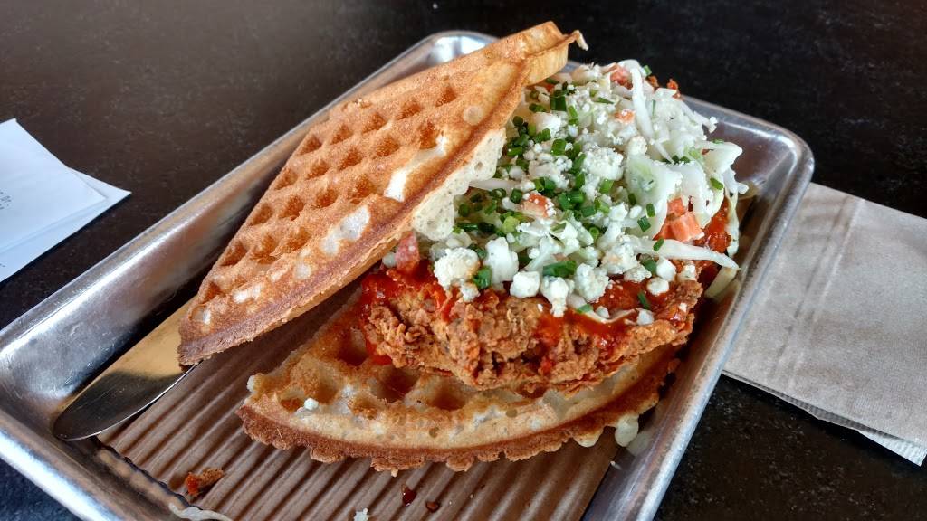 Bruxie Original Fried Chicken & Waffle Sandwich | cafe | 14376 Culver Dr, Irvine, CA 92604, USA | 9495564894 OR +1 949-556-4894