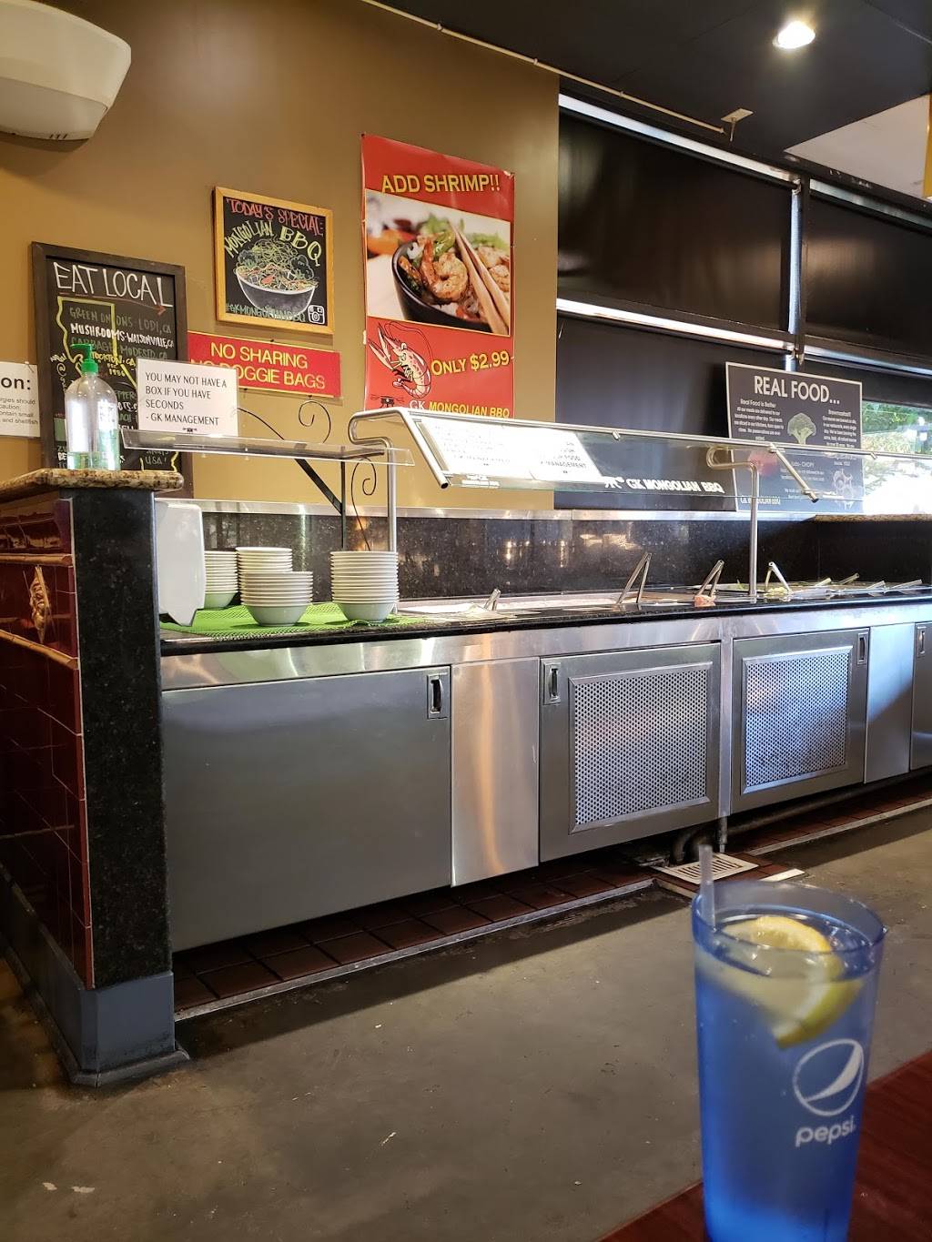 GK Mongolian BBQ | restaurant | 3296 Grant Line Rd, Tracy, CA 95304, USA | 2092217008 OR +1 209-221-7008