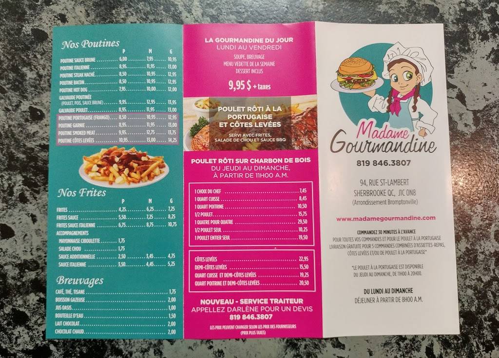 Madame Gourmandine | restaurant | 94 Rue Saint-Lambert, Sherbrooke, QC J1C 0N8, Canada | 8198463807 OR +1 819-846-3807