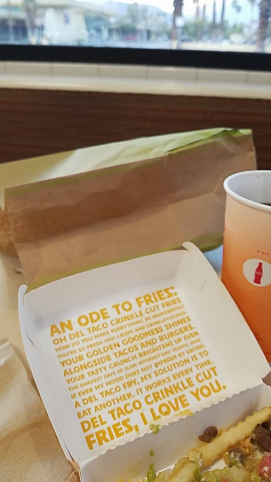 Del Taco | meal takeaway | 102 N Sunrise Way, Palm Springs, CA 92262, USA | 7603225143 OR +1 760-322-5143