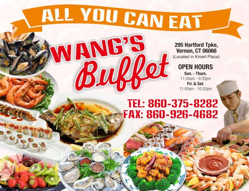 Wangs Buffet | restaurant | 295 Hartford Turnpike, Vernon, CT 06066, USA | 8603758282 OR +1 860-375-8282