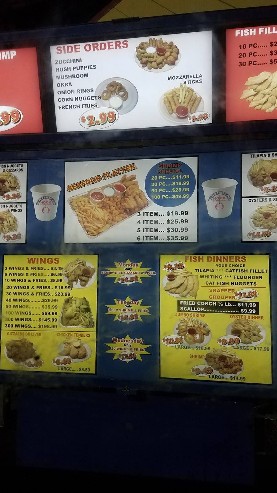 Hook Fish & Chicken | restaurant | 1340 E University Ave, Gainesville, FL 32641, USA | 3525050300 OR +1 352-505-0300