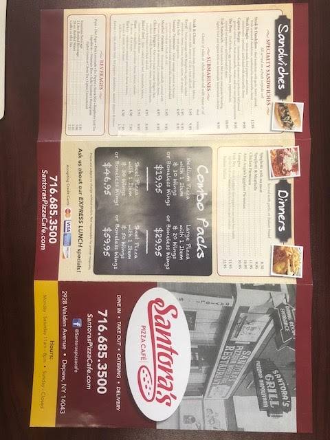 Santoras Pizza and Catering | restaurant | 2928 Walden Ave, Depew, NY 14043, USA | 7166853500 OR +1 716-685-3500