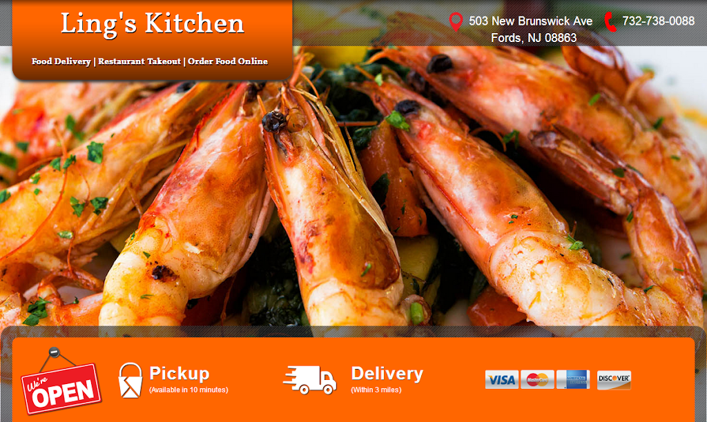 Lings Chinese Kitchen | restaurant | 503 New Brunswick Ave, Fords, NJ 08863, USA | 7327380088 OR +1 732-738-0088