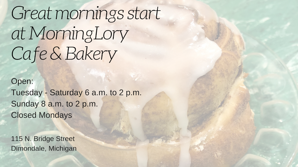 MorningLory Cafe & Bakery | restaurant | 115 Bridge St, Dimondale, MI 48821, USA | 5176466804 OR +1 517-646-6804