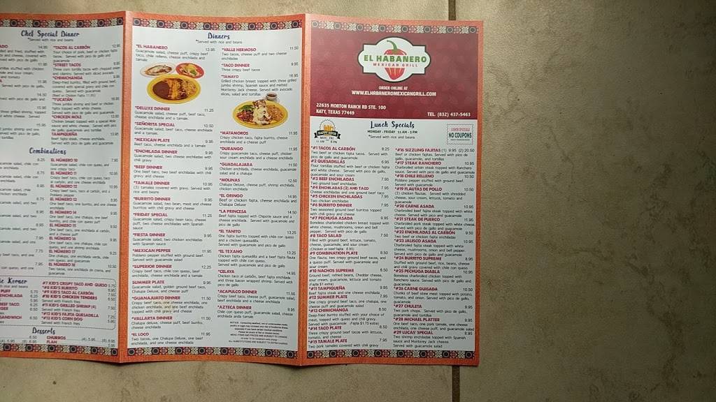 El Habanero Mexican Grill | restaurant | 22635 Morton Ranch Rd Suite 100, Katy, TX 77449, USA | 8324375463 OR +1 832-437-5463