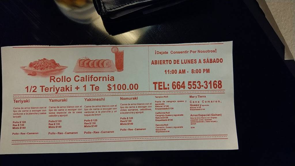 Teriyaki oishi | restaurant | Av. Martires de Chicago 226, Obrera 1a. Secc., 22625 Tijuana, B.C., Mexico | 016643338761 OR +52 664 333 8761