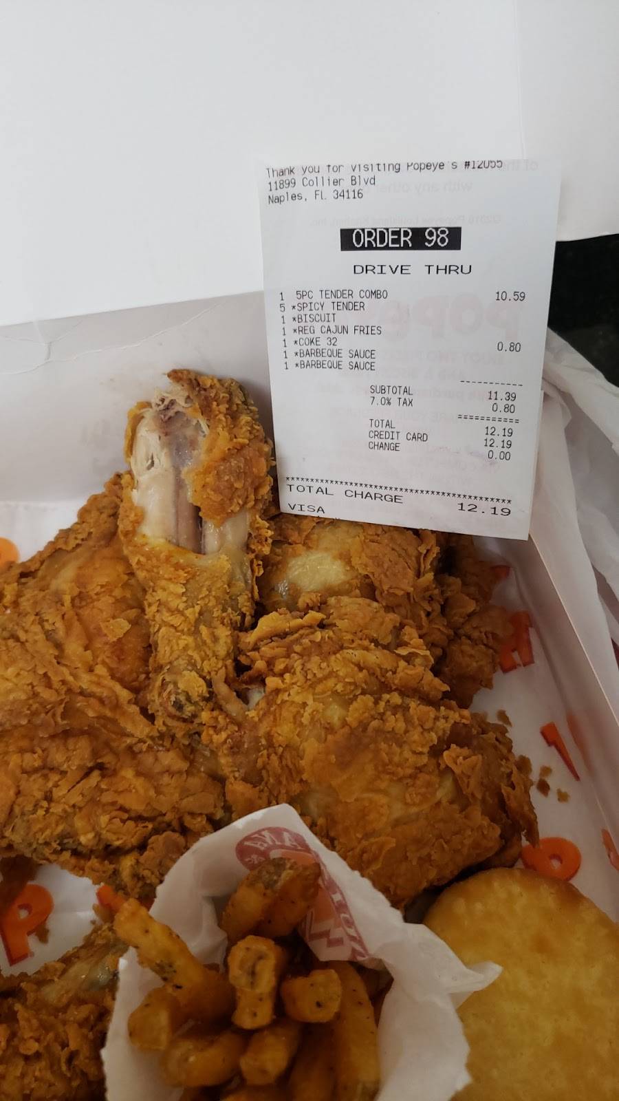 Popeyes Louisiana Kitchen | restaurant | 11899 Collier Blvd, Naples, FL 34116, USA | 2392766464 OR +1 239-276-6464