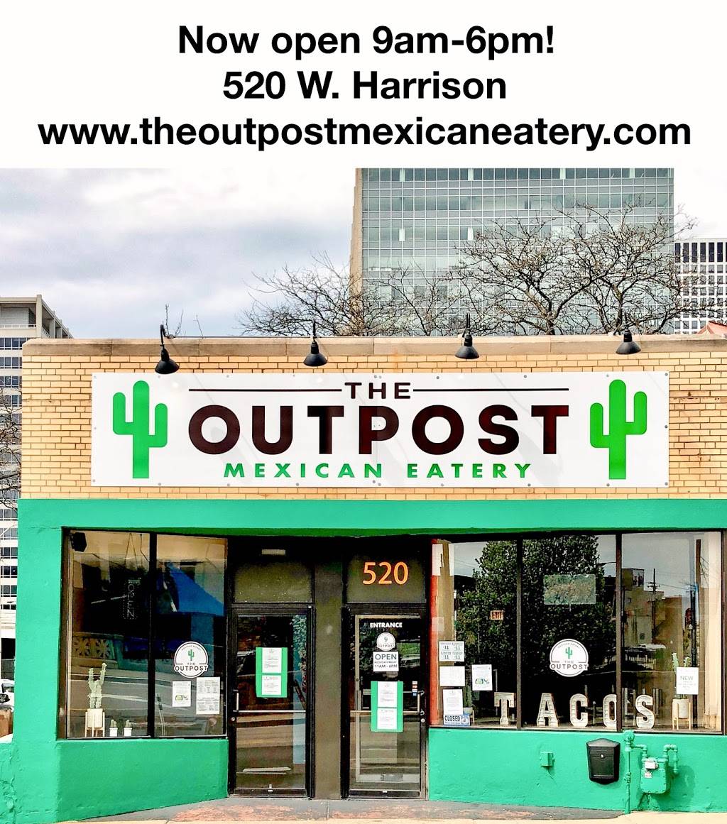 the Outpost Mexican Eatery | meal takeaway | 520 W Harrison St, Chicago, IL 60607, USA | 3128775449 OR +1 312-877-5449