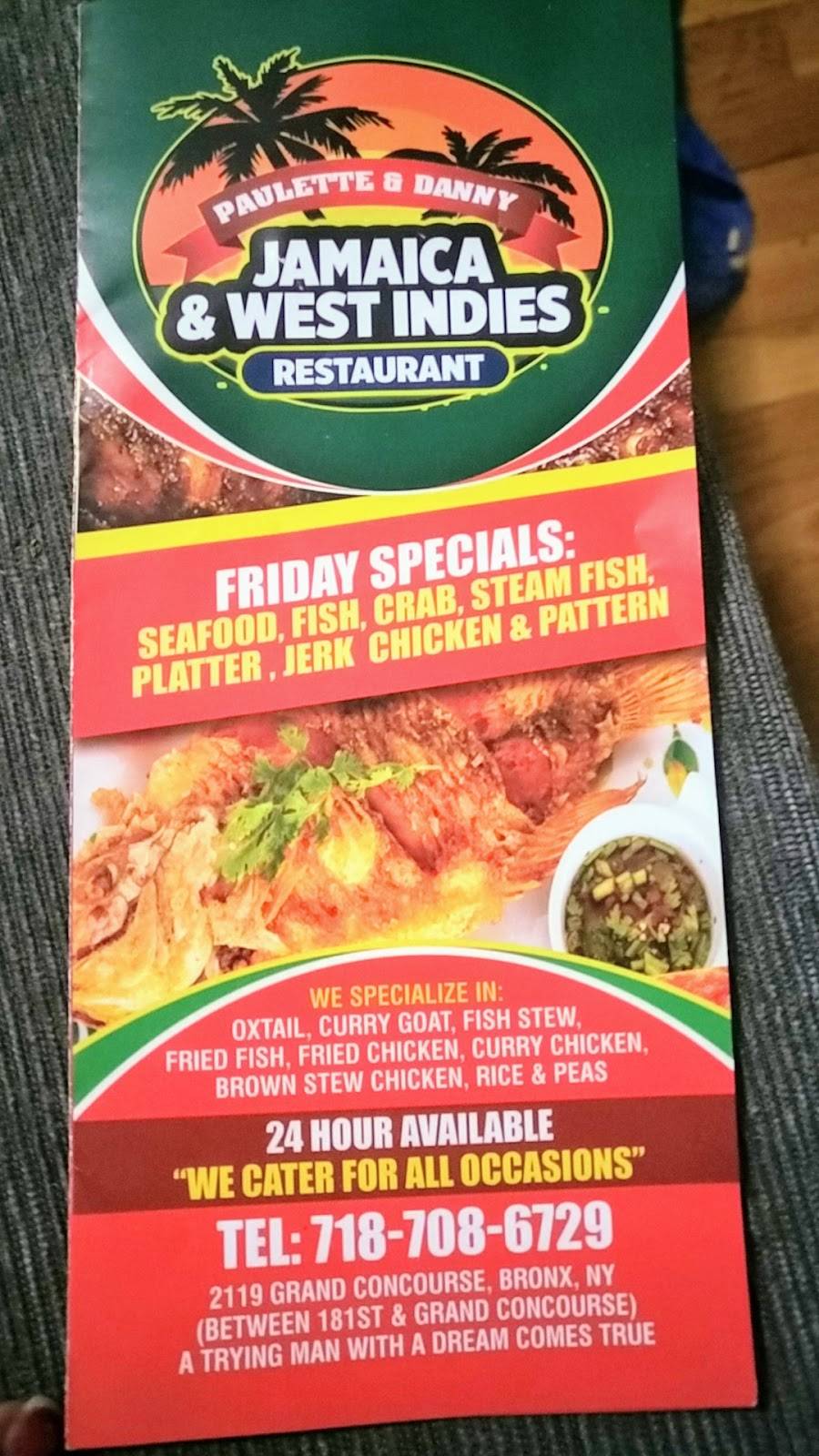 Paulette & Danny Jamaican and West Indies Restaurant | restaurant | 2119 Grand Concourse, The Bronx, NY 10453, USA | 7187086729 OR +1 718-708-6729
