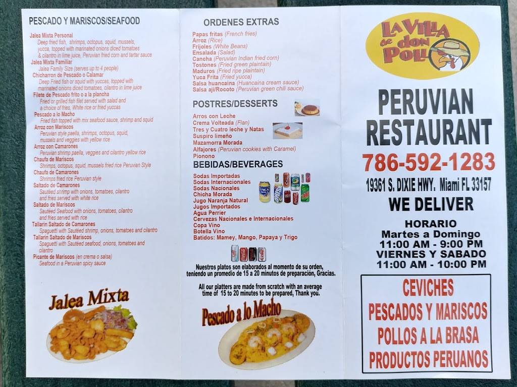 La Villa De Don Pollo | restaurant | 19361 S Dixie Hwy, Cutler Bay, FL 33157, USA | 7865921283 OR +1 786-592-1283