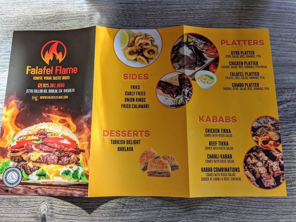 Falafel Flame | restaurant | 3772 Fallon Rd, Dublin, CA 94568, USA | 9253610650 OR +1 925-361-0650