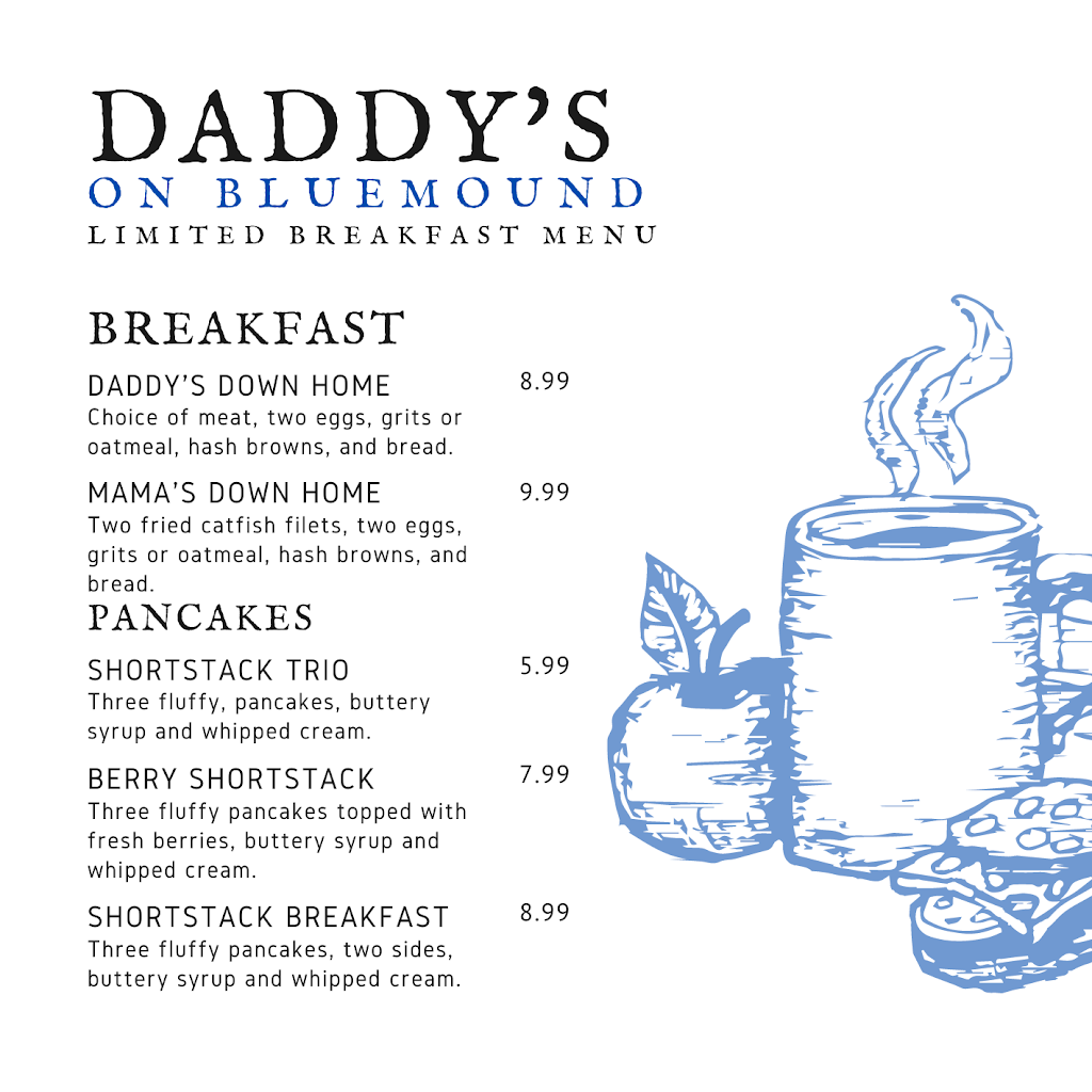 Daddys on Bluemound | restaurant | 6108 W Bluemound Rd, Milwaukee, WI 53213, USA | 4144341354 OR +1 414-434-1354