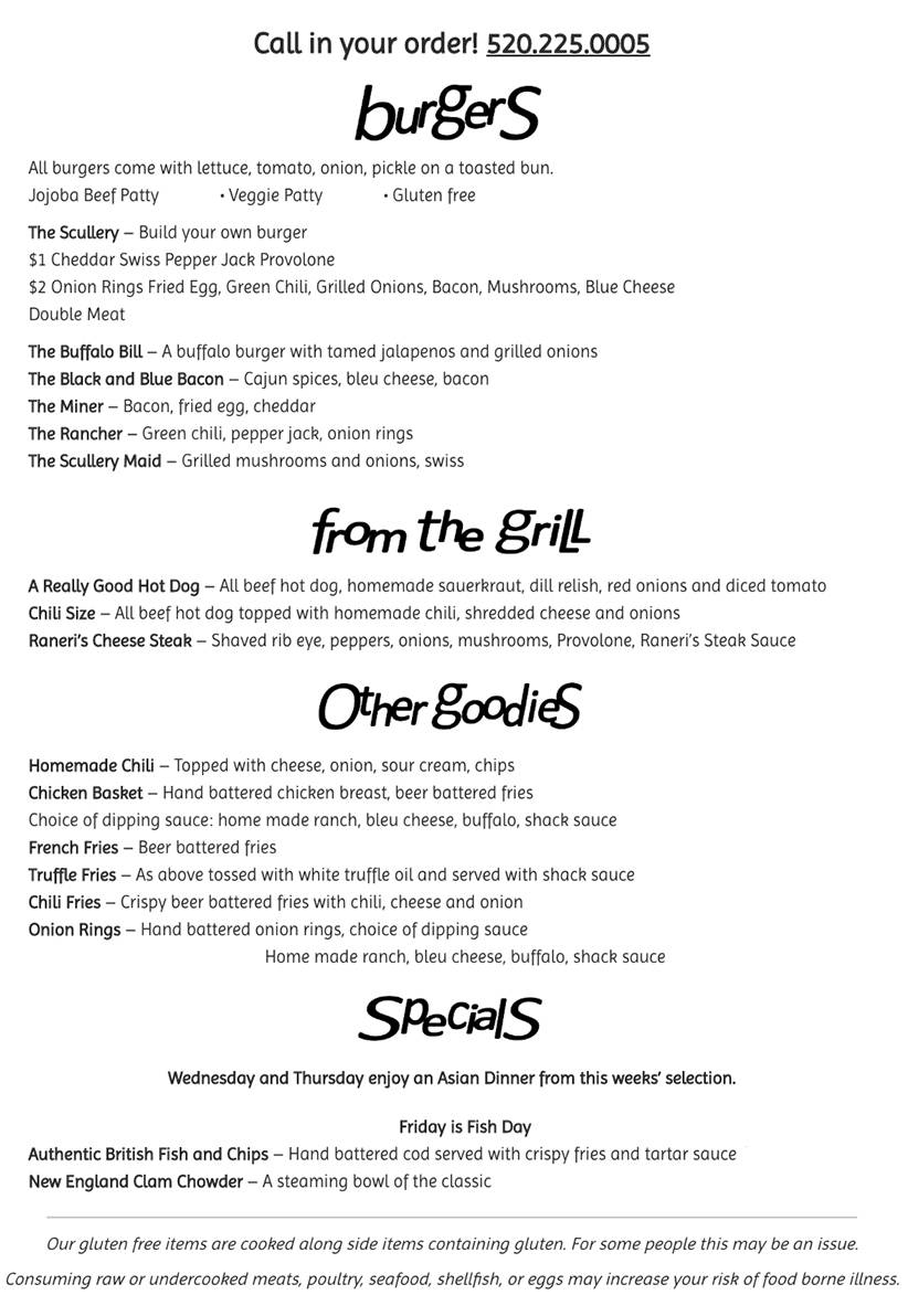 The Oracle Cook Shack | restaurant | 405 E American Ave, Oracle, AZ 85623, USA | 5202250005 OR +1 520-225-0005