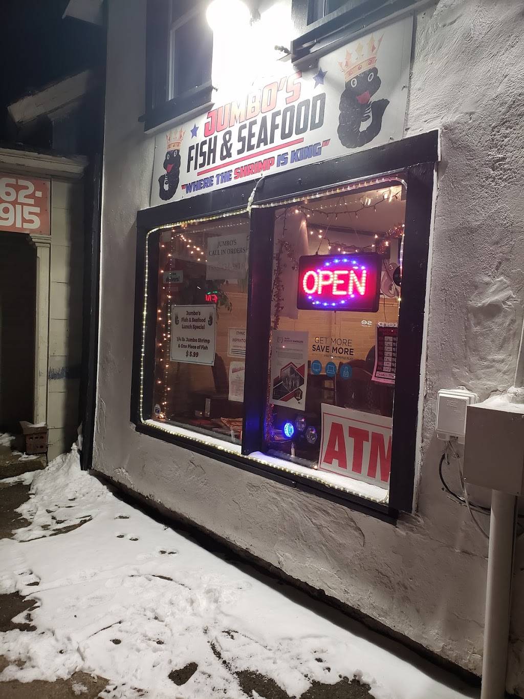 Jumbos Fish & Seafood | restaurant | 555 E Main St, Rochester, NY 14604, USA | 5854343818 OR +1 585-434-3818