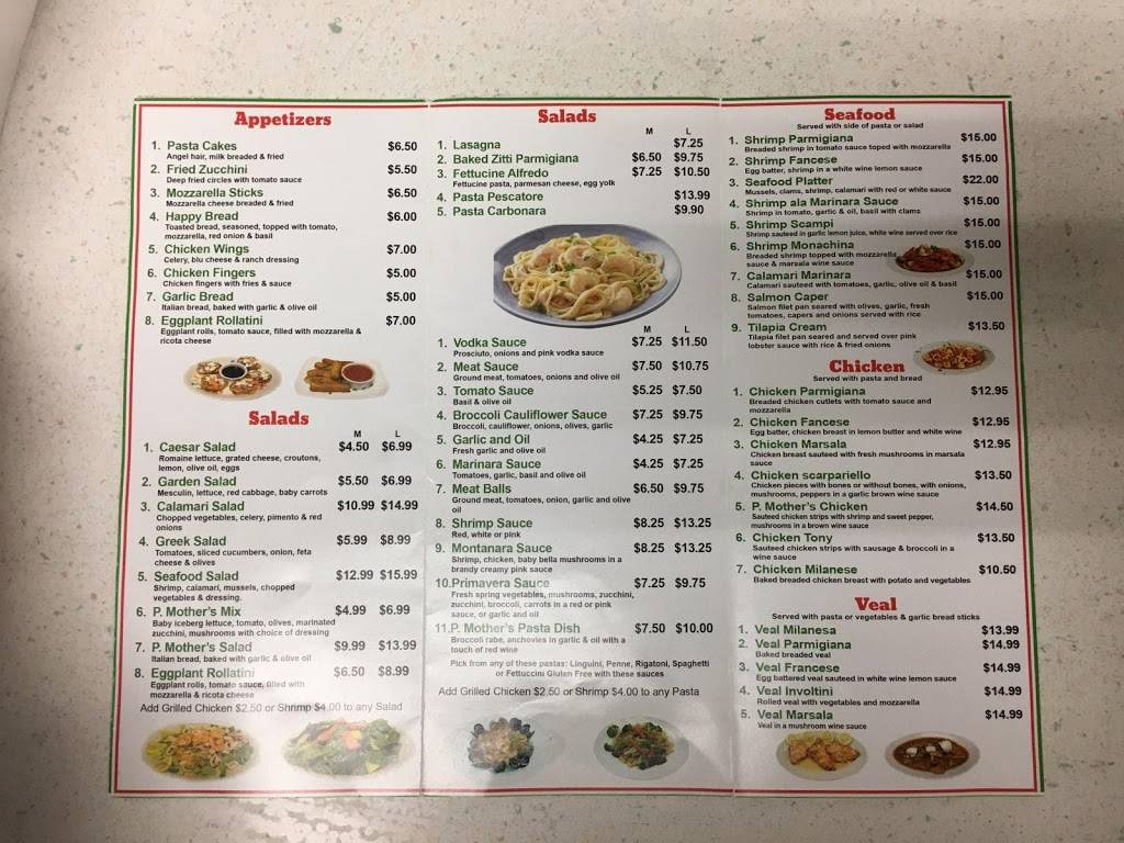 PMothers Family Reataurant | restaurant | 455 Jerusalem Ave, Uniondale, NY 11553, USA | 5162794205 OR +1 516-279-4205