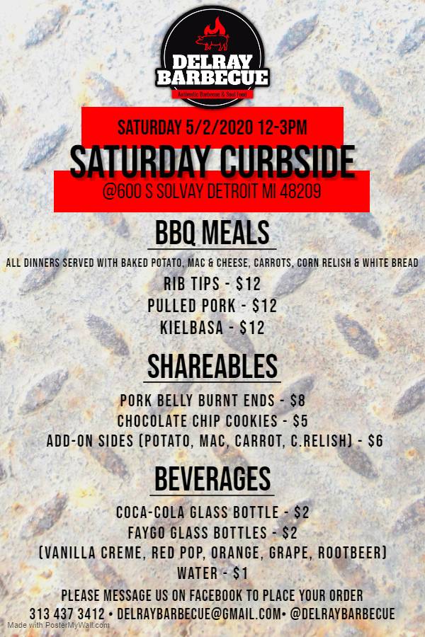 Delray Barbecue | meal takeaway | 600 S Solvay St Suite A, Detroit, MI 48209, USA | 3134373412 OR +1 313-437-3412
