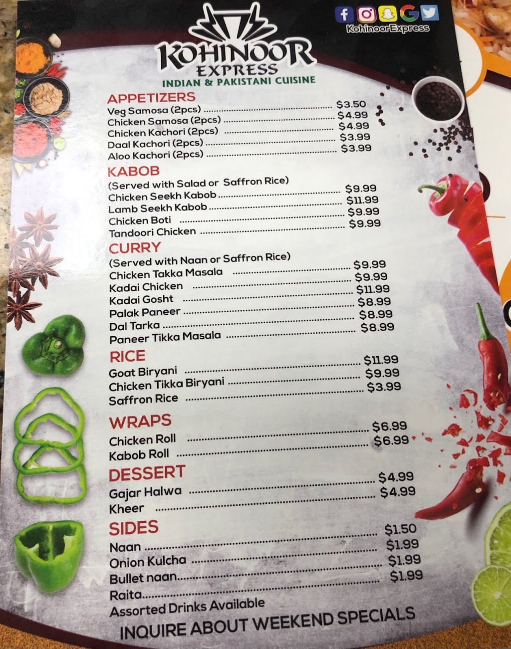 KOHINOOR EXPRESS | restaurant | 5675 Jimmy Carter Blvd SUITE 750, Norcross, GA 30071, USA | 6784048614 OR +1 678-404-8614