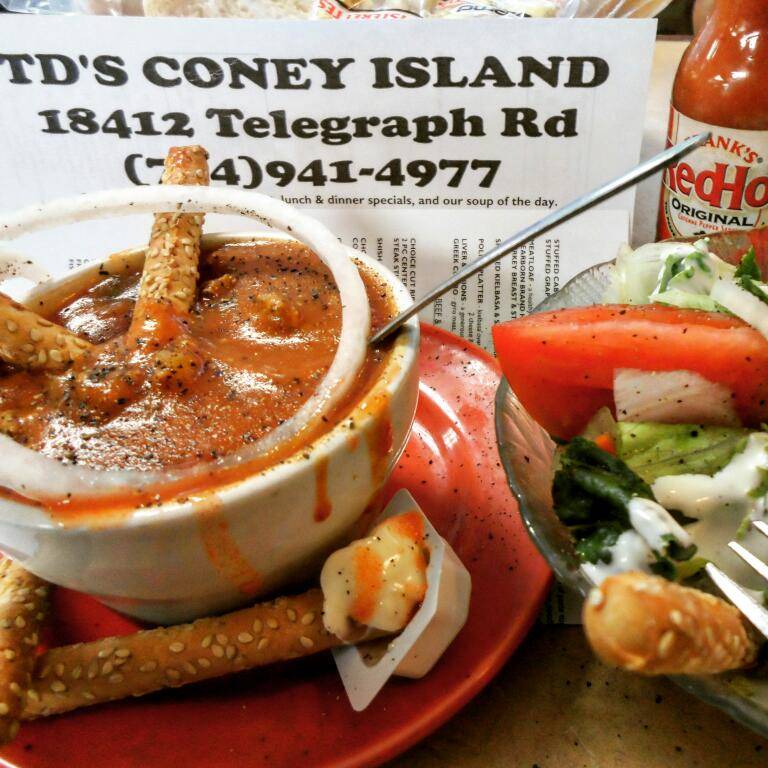 TDs Coney Island | restaurant | 18412 Telegraph Rd C, Romulus, MI 48174, USA | 7349414977 OR +1 734-941-4977