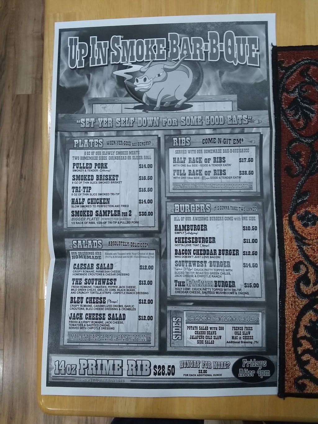 Up In Smoke Bar-B-Que | restaurant | 380 W Butterfield Rd, Chino Valley, AZ 86323, USA | 9285152344 OR +1 928-515-2344