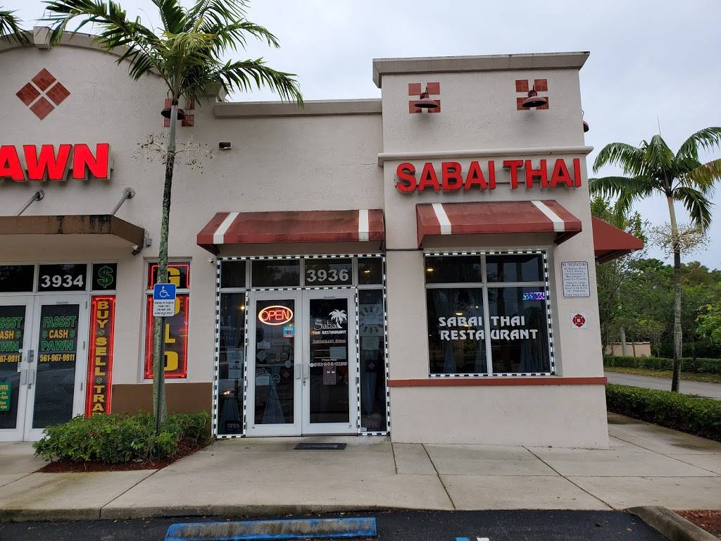 Sabai Thai & Sushi | cafe | 3936 Hypoluxo Rd, Boynton Beach, FL 33436, USA | 5619640139 OR +1 561-964-0139