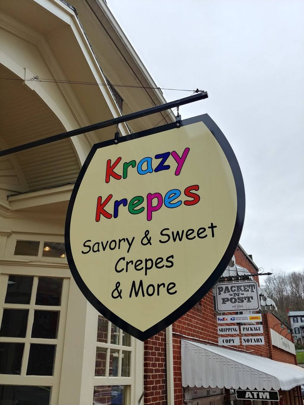 Krazy Krepes | restaurant | 105 Courthouse Square, Jonesborough, TN 37659, USA | 4239001045 OR +1 423-900-1045