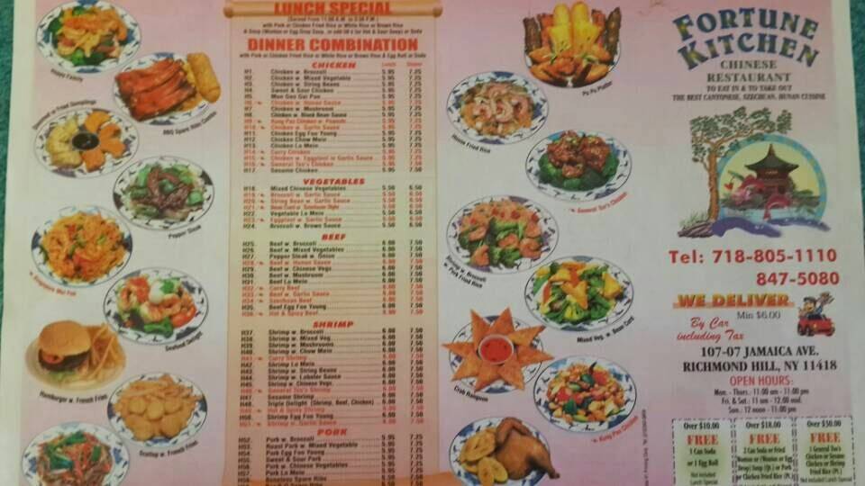 Fortune Kitchen | restaurant | 10707 Jamaica Ave, Jamaica, NY 11418, USA | 7188051110 OR +1 718-805-1110