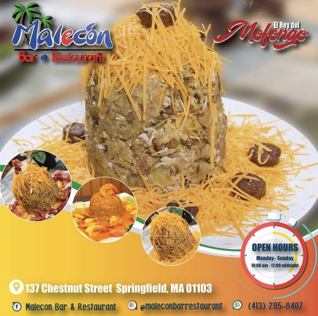 Malecon Bar & Restaurante | restaurant | 137 Chestnut St, Springfield, MA 01104, USA | 4132858407 OR +1 413-285-8407