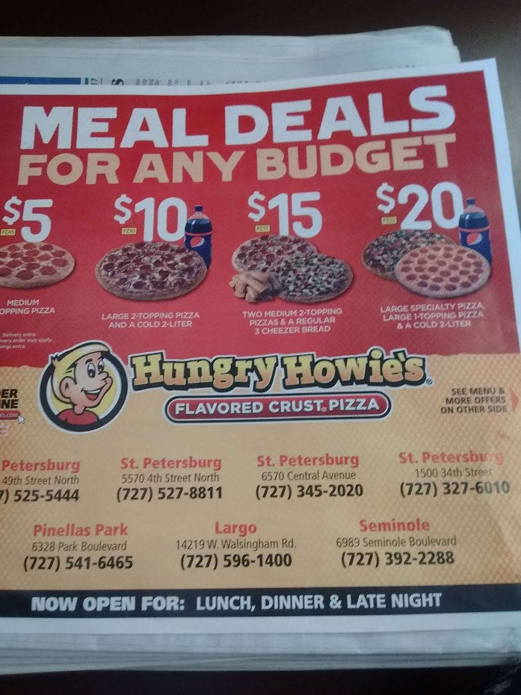 Hungry Howies Pizza | meal delivery | 6989 Seminole Blvd, Seminole, FL 33772, USA | 7273922288 OR +1 727-392-2288