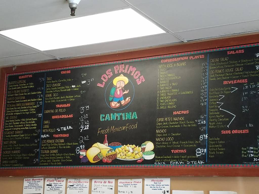 Los Primos Cantina | restaurant | 488 E 17th St, Costa Mesa, CA 92627, USA | 9496501486 OR +1 949-650-1486