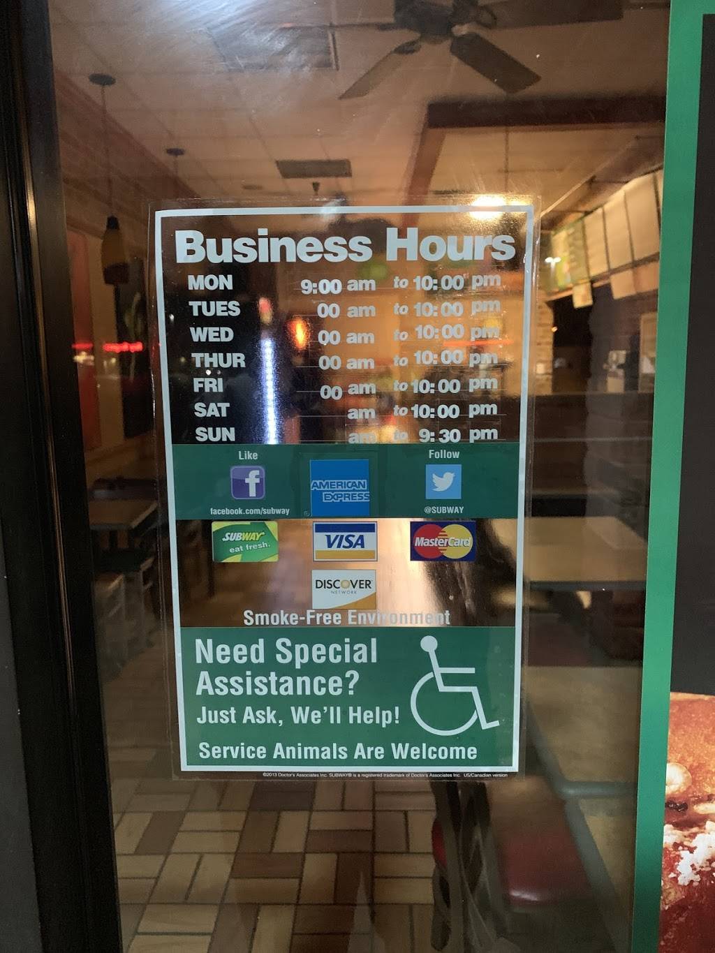 Subway Restaurants | restaurant | 12935 Wisteria Dr, Germantown, MD 20874, USA | 3015401180 OR +1 301-540-1180