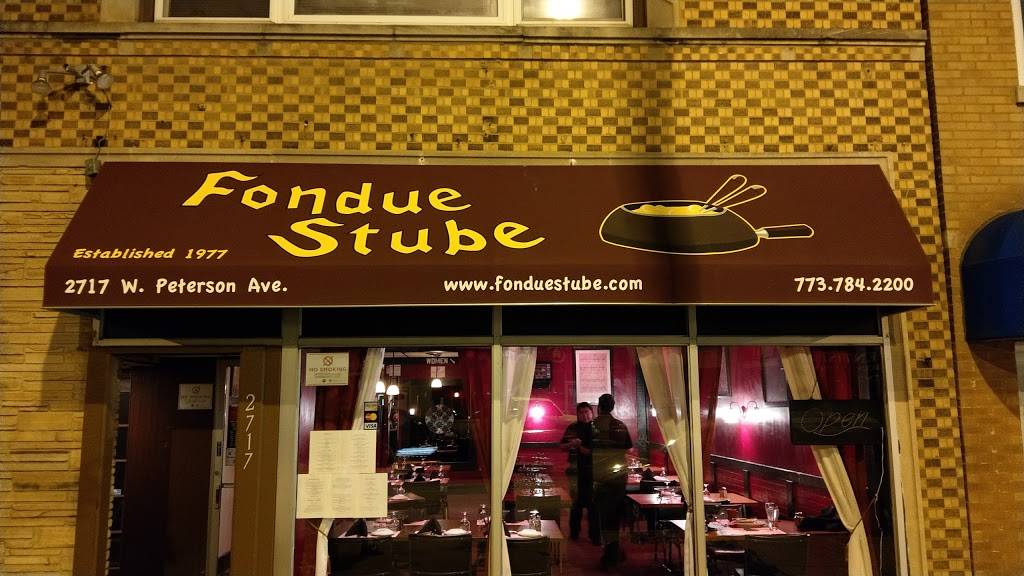 Fondue Stube | restaurant | 2717 W Peterson Ave, Chicago, IL 60659, USA | 7737842200 OR +1 773-784-2200