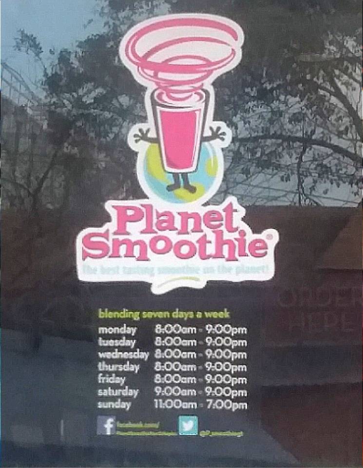 Planet Smoothie | restaurant | 1620 W University Ave, Gainesville, FL 32603, USA | 3523779400 OR +1 352-377-9400
