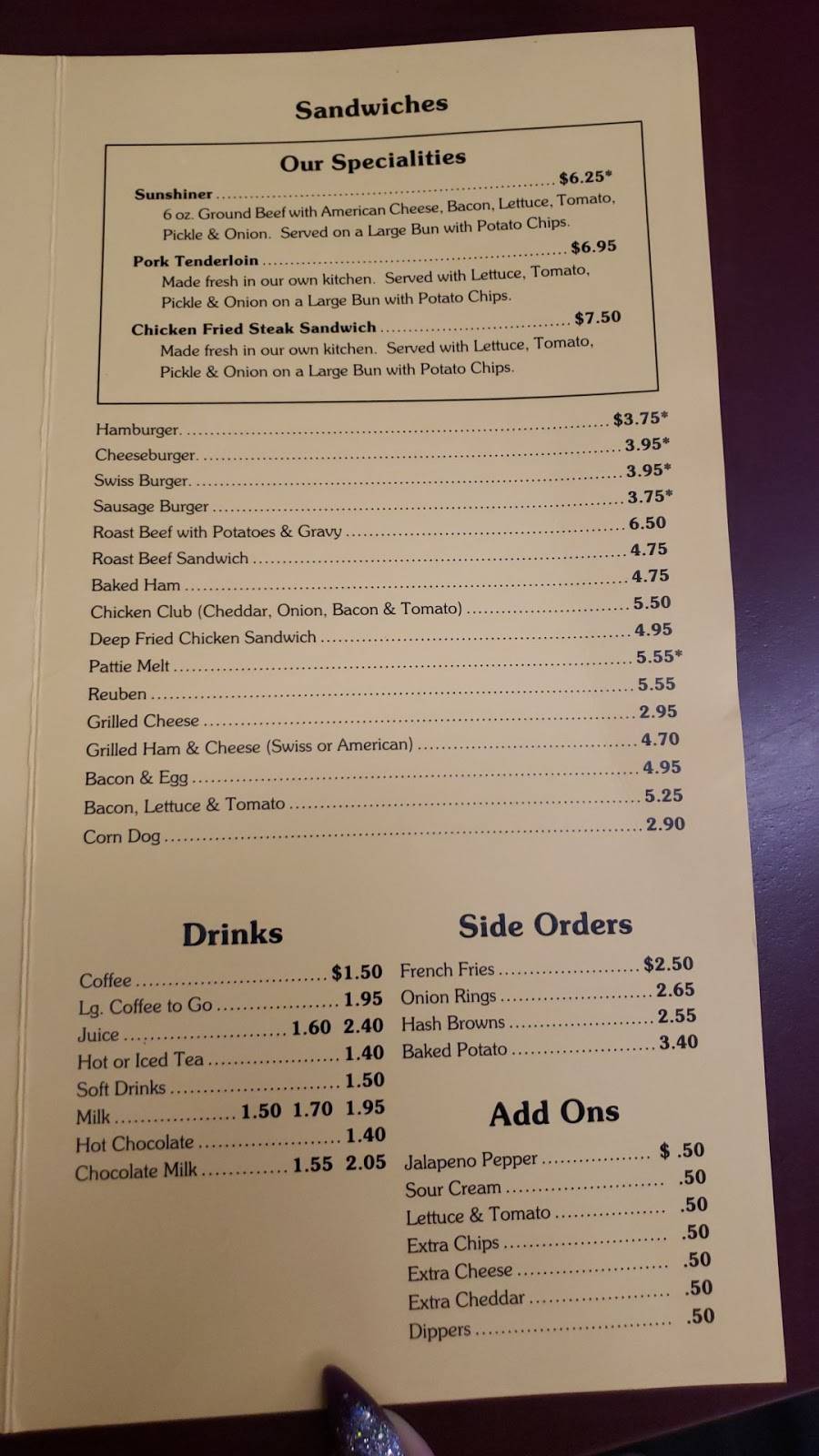 Sunshine Cafe | restaurant | 3 N Nickerson St, Nickerson, KS 67561, USA | 6204225153 OR +1 620-422-5153